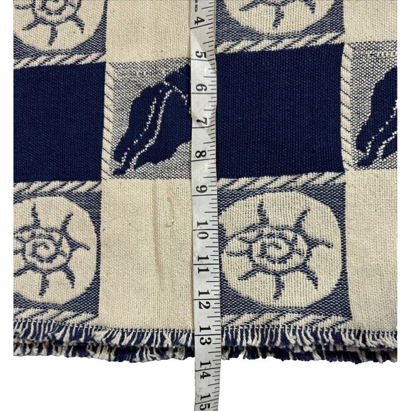 Classic Collection Blue and White Nautical Placemats Set of 6 Fabric Place Mats - Picture 10 of 10